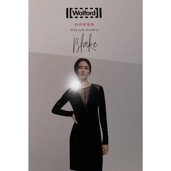 wolford black dress Wolford Aurora Turtleneck Dress Black Stretch Jersey Size Small  Celebrity  Owned